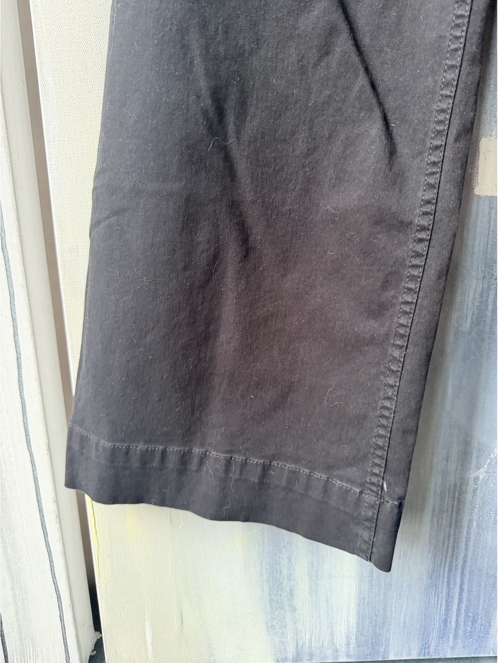 Lou & Grey Black Cropped Wide Leg Pants High Rise Size 6 - Picture 5 of 9